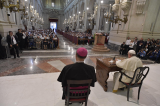25-Visita pastoral a la diócesis de Palermo: Encuentro con el clero, los religiosos y los seminaristas