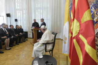 0-Apostolic Journey to North Macedonia: Meeting with the Authorities, with Civil Society and with the Diplomatic Corps