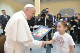 13-Apostolic Journey to Bulgaria: Private visit of the Holy Father to Vrazhdebna Refugee Center (Sofia)
