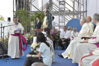 6-Apostolic Journey to Panama: Welcome ceremony and opening of WYD at Campo Santa Maria la Antigua &#x2013; Cinta Costera