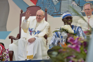 8-Apostolic Journey to Panama: Welcome ceremony and opening of WYD at Campo Santa Maria la Antigua &#x2013; Cinta Costera