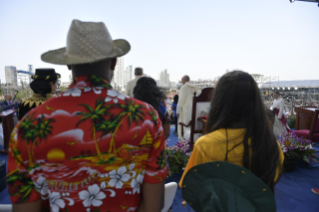 12-Apostolic Journey to Panama: Welcome ceremony and opening of WYD at Campo Santa Maria la Antigua &#x2013; Cinta Costera