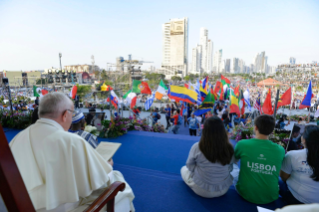 13-Apostolic Journey to Panama: Welcome ceremony and opening of WYD at Campo Santa Maria la Antigua &#x2013; Cinta Costera