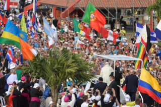 19-Apostolic Journey to Panama: Welcome ceremony and opening of WYD at Campo Santa Maria la Antigua &#x2013; Cinta Costera
