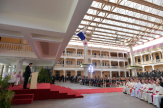 0-Apostolic Journey to Panama: Meeting with the Authorities, with the Diplomatic Corps and with Representatives of Society 