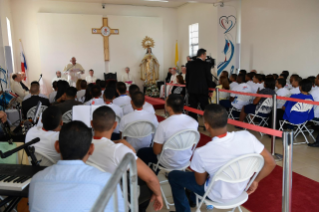 3-Apostolic Journey to Panama: Penitential liturgy with young detainees in the Centro de Cumplimiento de Menores Las Garzas de Pacora