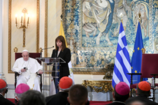9-Viaje apostólico a Chipre y Grecia: Encuentro con las autoridades, la sociedad civil y el Cuerpo Diplomático