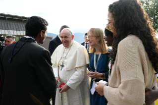 7-Besuch von Papst Franziskus in Assisi aus Anlass des Wirtschaftsforums “Economy of Francesco”