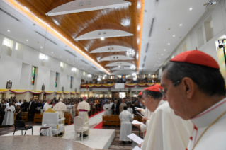 8-Apostolic Journey to the Kingdom of Bahrain: Prayer Meeting and Angelus with Bishops, Priests, Consecrated Persons, Seminarians and Pastoral Workers  