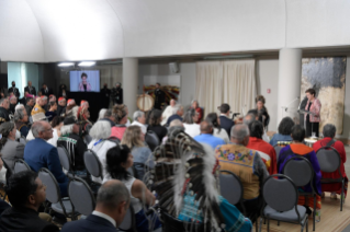7-Apostolische Reise nach Kanada: Begegnung mit den Vertretern der Zivilgesellschaft und der indigenen Völker und mit dem diplomatischen Korps 