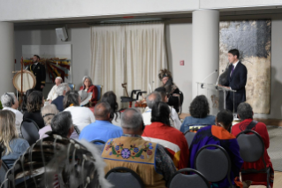 12-Apostolische Reise nach Kanada: Begegnung mit den Vertretern der Zivilgesellschaft und der indigenen Völker und mit dem diplomatischen Korps 