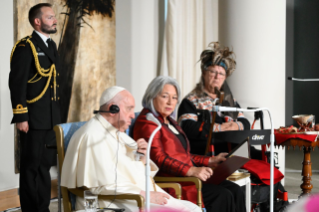 13-Apostolische Reise nach Kanada: Begegnung mit den Vertretern der Zivilgesellschaft und der indigenen Völker und mit dem diplomatischen Korps 