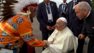 7-Apostolische Reise nach Kanada: Begegnung mit den indigenen Bevölkerungen Kanadas, First Nations, Métis und Inuit 