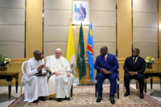 1-Apostolische Reise in die Demokratische Republik Kongo: Begegnung mit den Vertretern der Regierung, der Zivilgesellschaft und mit dem Diplomatischen Korps (31. Januar 2023)