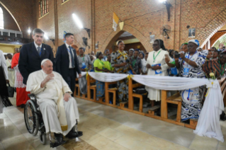0-Apostolische Reise in die Demokratische Republik Kongo: Begegnung mit Seminaristen, Diakonen, Ordensleuten und Seminaristen