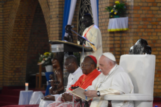 12-Apostolische Reise in die Demokratische Republik Kongo: Begegnung mit Seminaristen, Diakonen, Ordensleuten und Seminaristen