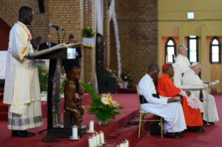 22-Apostolische Reise in die Demokratische Republik Kongo: Begegnung mit Seminaristen, Diakonen, Ordensleuten und Seminaristen
