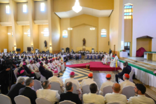 1-Apostolische Reise in den Südsudan: Begegnung mit Bischöfen, Priestern, Diakonen, Ordensleuten und Seminaristen