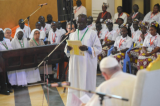 3-Apostolische Reise in den Südsudan: Begegnung mit Bischöfen, Priestern, Diakonen, Ordensleuten und Seminaristen