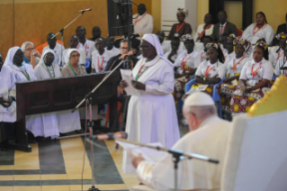 7-Apostolische Reise in den Südsudan: Begegnung mit Bischöfen, Priestern, Diakonen, Ordensleuten und Seminaristen
