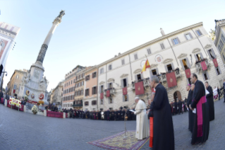 11-Act of Veneration to the Immaculate Conception of the Blessed Virgin Mary at the Spanish Steps