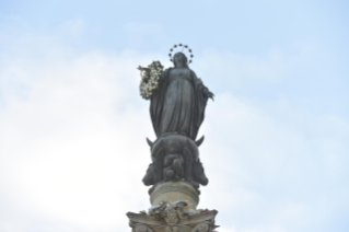 20-Hochfest der ohne Erbsünde empfangenen Jungfrau und Gottesmutter Maria  – Gebet vor der Mariensäule auf dem Spanischen Platz