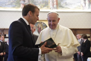 4-Audiencia del Papa Francisco al Presidente francés, Emmanuel Macron