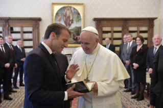 5-Audiencia del Papa Francisco al Presidente francés, Emmanuel Macron