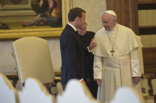 8-Audiencia del Papa Francisco al Presidente francés, Emmanuel Macron