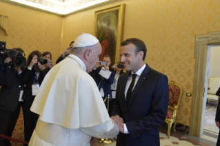 9-Udienza di Papa Francesco al Presidente francese Emmanuel Macron