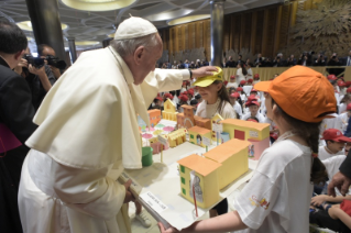 19-To children participating in the &#x201c;Children&#x2019;s Train&#x201d; initiative organized by the Pontifical Council for Culture