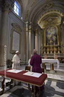17-Celebração das Vésperas com o Arcebispo de Canterbury, em comemoração pelo 50º aniversário do encontro entre Paulo VI e o Arcebispo Michael Ramsey 
