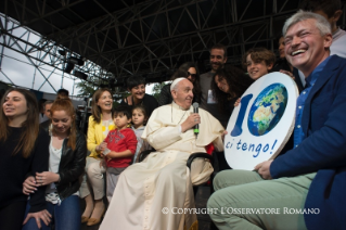 1-Grussworte von Papst Franziskus beim Besuch der Kundgebung für soziale Gerechtigkeit und Umweltschutz 