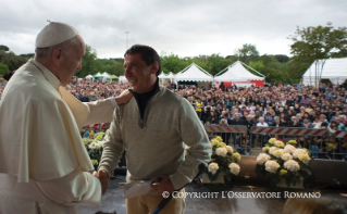 5-Grussworte von Papst Franziskus beim Besuch der Kundgebung für soziale Gerechtigkeit und Umweltschutz 