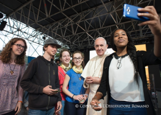 15-Grussworte von Papst Franziskus beim Besuch der Kundgebung für soziale Gerechtigkeit und Umweltschutz 