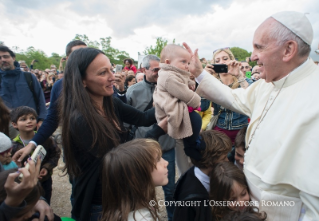 16-Grussworte von Papst Franziskus beim Besuch der Kundgebung für soziale Gerechtigkeit und Umweltschutz 
