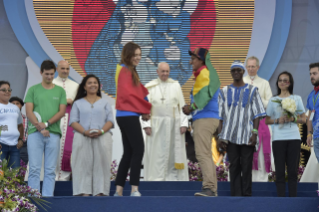 7-Apostolic Journey to Panama: Welcome ceremony and opening of WYD at Campo Santa Maria la Antigua &#x2013; Cinta Costera