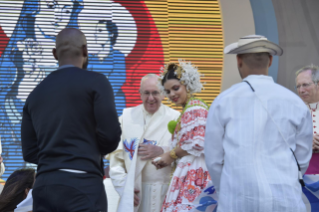 9-Apostolic Journey to Panama: Welcome ceremony and opening of WYD at Campo Santa Maria la Antigua &#x2013; Cinta Costera