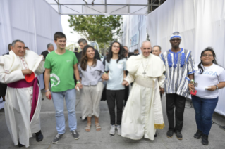 11-Apostolic Journey to Panama: Welcome ceremony and opening of WYD at Campo Santa Maria la Antigua &#x2013; Cinta Costera